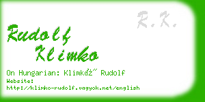 rudolf klimko business card